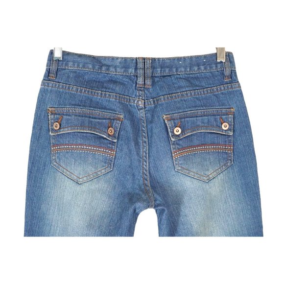 Mossimo Jeans Juniors Size 7 Bootcut Low Rise Blue Denim - Picture 7 of 12